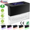6Pcs Solar Powered Deck Lights Outdoor Acrylic Bubbles Decorative Step Fence Lamp IP55 Waterproof Warm White/Color Changing Night Lights For Patio Gar
