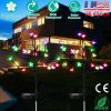 2Pcs Outdoor Solar Light Cherry Blossom Flower Landscape Light Yard Stake Decor Lamp