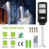 Solar Street Path Light Outdoor 120LEDs Radar Sensor Remote Control Wireless Lamps IP65 Waterproof Lighting For Garage Front Door Garden Pathway
