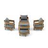 SET-371 Toscana 5-pc Deep Seating Swivel Set