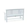 Sakura 2-Seater Teak Bench In White Finish