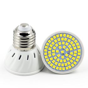 Household Energy-Saving LED Lamp Plastic Material Lamp Cup (Option: Warm White-E27 60  beads 220V)