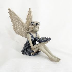 1pc Miniature Fairy Resin Statue, Resin Craft For Garden Yard Outdoor Indoor Lawn Porch Balcony Patio Decor (Color: Fairy)