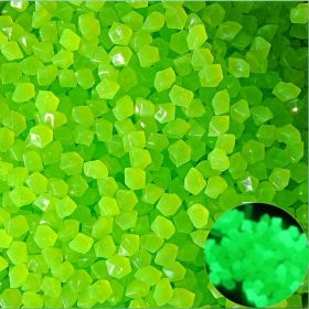500pcs/bag Luminous Stones Glow In The Dark Pebbles, Home Garden Decoration Outdoor Yard Lawn Path Decor, Aquarium Glow Rocks (Color: Green, quantity: 500pcs/bag)