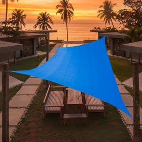 Artpuch Custom Size Sky Blue Sun Shade Sail Triangle Canopy 185 GSM Durable Fabric UV Block Awning for Outdoor Patio Garden Backyard (Customized (Color: Sky Blue, size: 10'X29')