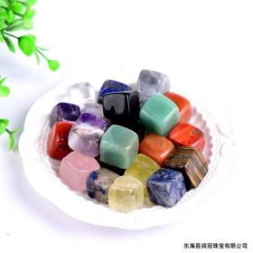 Natural Crystal Cube Rough Polishing Aromatherapy Stone Diffuser Stone White Crystal Rough Decorative Pendulum (Option: Obsidian)